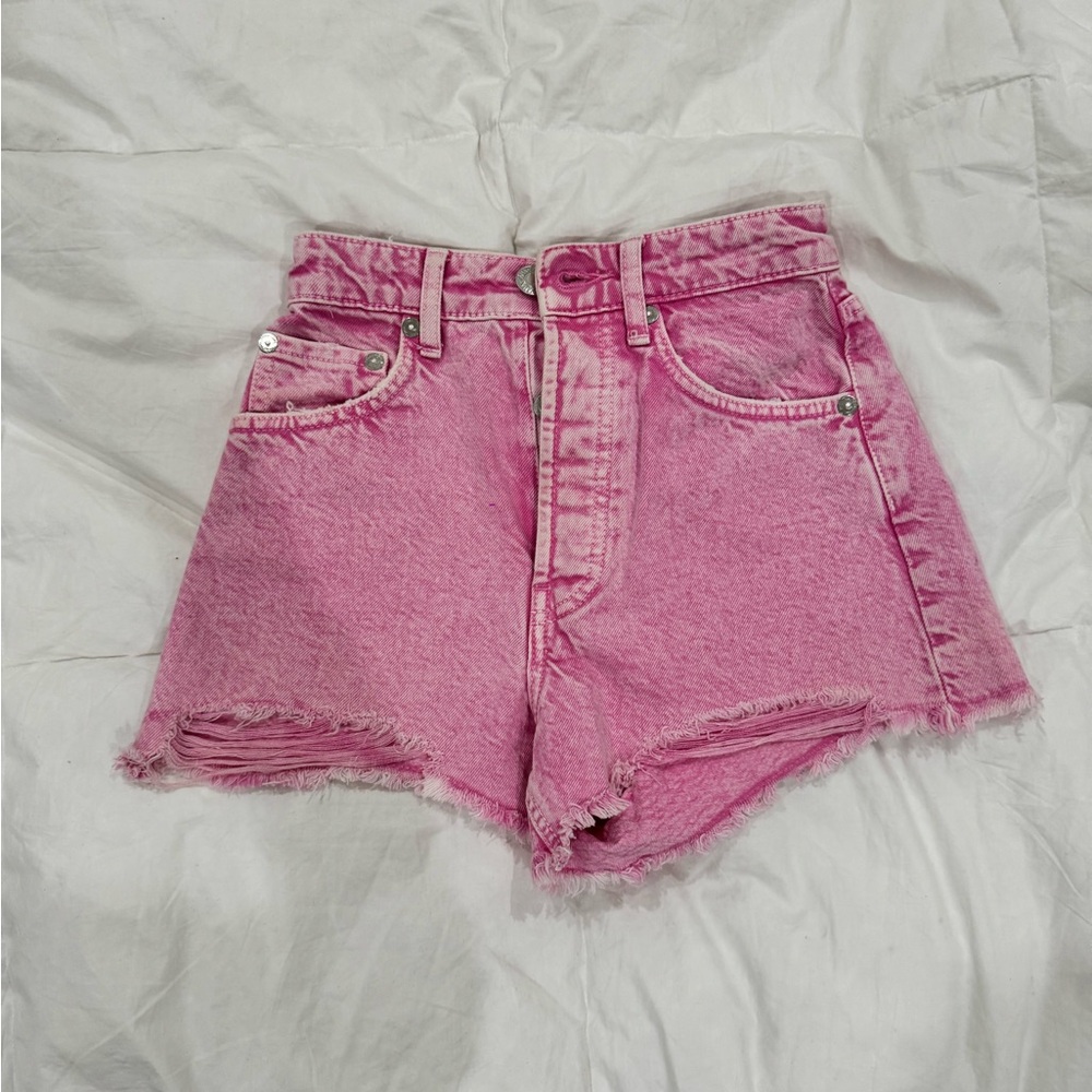 Zara Pink Jean Shorts